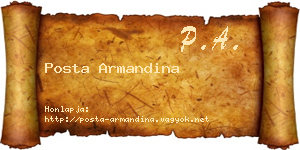 Posta Armandina névjegykártya